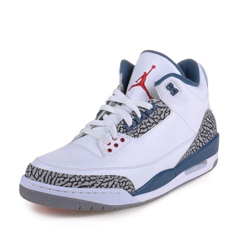 nike air jordan 3 blauw|Air Jordan 3 white sneakers.